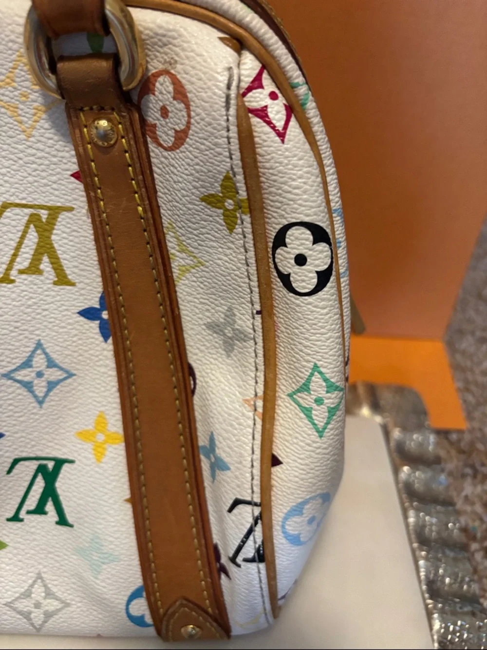 Louis Vuitton White Multicolor Monogram Priscilla Murakami purse bag - Picture 9 of 16